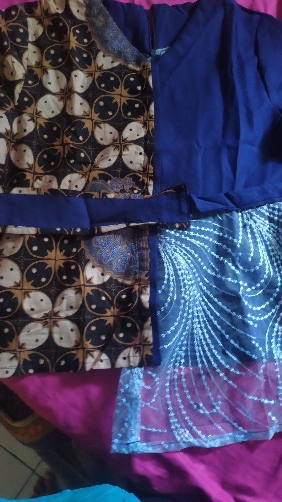 Tey-17 Batik Wanita Asj Sa Hrb026 Kenongo Kemeja Tosca Pendek