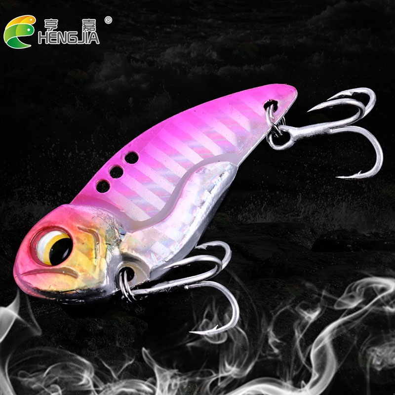 Hengjia 1pc Umpan Pancing Hardlure Bentuk Sendok Spinner Vib Metal 8g / 14g / 20g