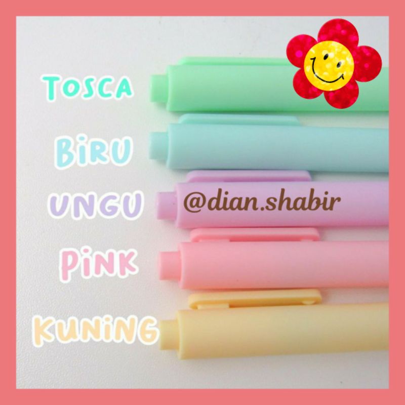 

Dianshabir_stationery Pen cetek Makaron Pastel Macaron termurah bolpoint pen lucu