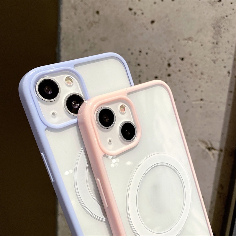 Case Magnetik Warna Permen Untuk IPhone 13 12 11 Pro X XR XS Max