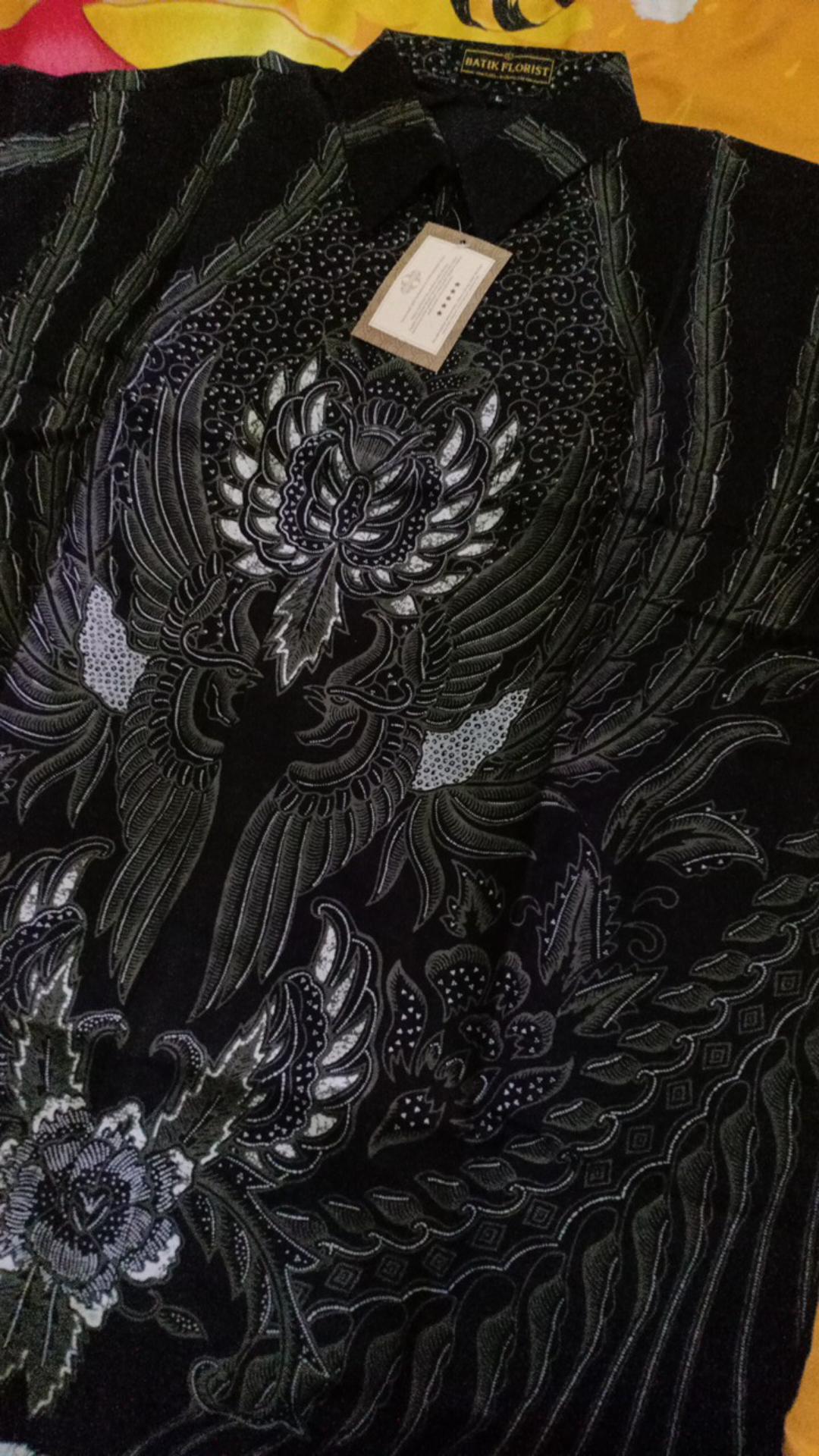 Peksi Mocca Pendek Kemeja Batik Pria Katun Primisima Full Furing