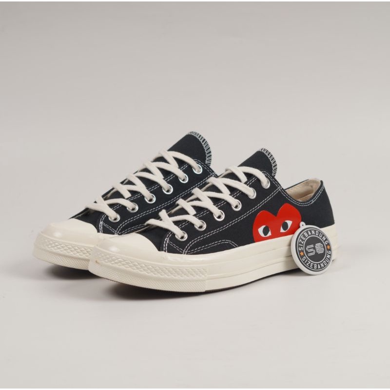 Sepatu Converse x Comme Des Garcons PLAY All Star Chuck ‘70 OX Black