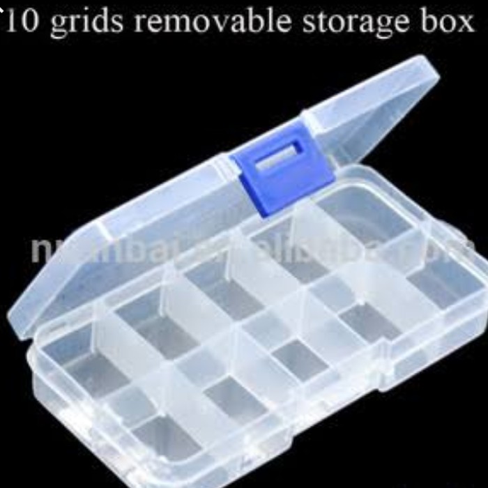 Jual kotak komponen 10 Slots Clear Container Box Electronic | Shopee ...