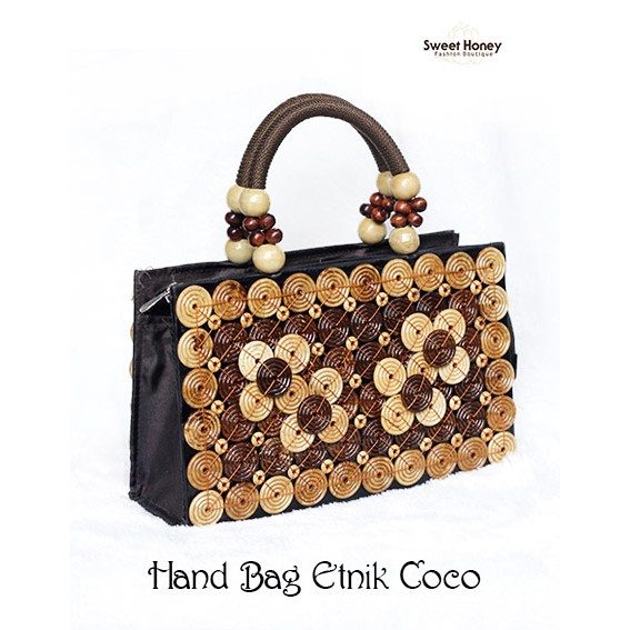 Sweet Honey ~ Tas Batok Kelapa Coco Kerajinan Tangan Bali Handmade Bag Coco [BIsa COD/Bayar di tempat]