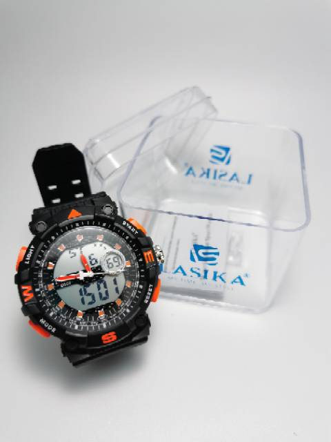 Jam tangan digital double time Sporty water Resist Lasika 507