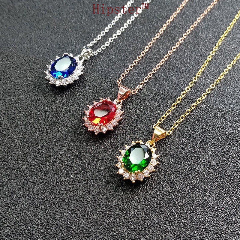 Classic Hot Sale Fashion and Fully-Jewelled Light Luxury Natural Emerald SUNFLOWER Pendant Necklace