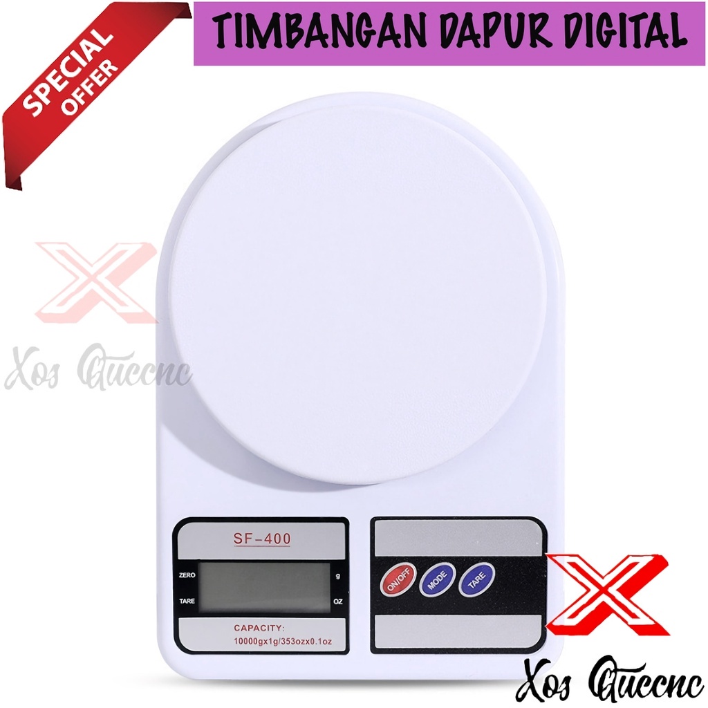 [XOQ] TIMBANGAN DIGITAL DAPUR SF400 9 FREE 2 PCS BATERAI / TIMBANGAN KUE 7KG / TIMBANGAN DIGITAL 10 KG