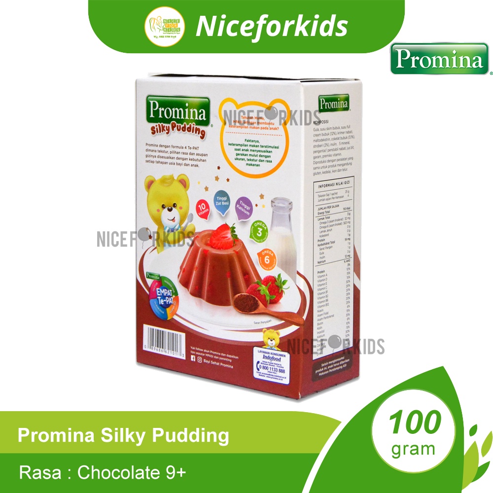 Promina Silky Pudding Snack MPASI Anak - Puding Bayi Rasa Coklat &amp; Strawberry untuk Cemilan Anak