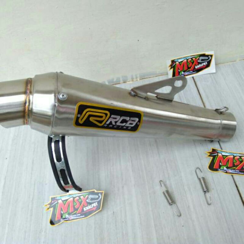 silencer knalpot RCB Stainless silencer knalpot only inlet 50 gantungan paten