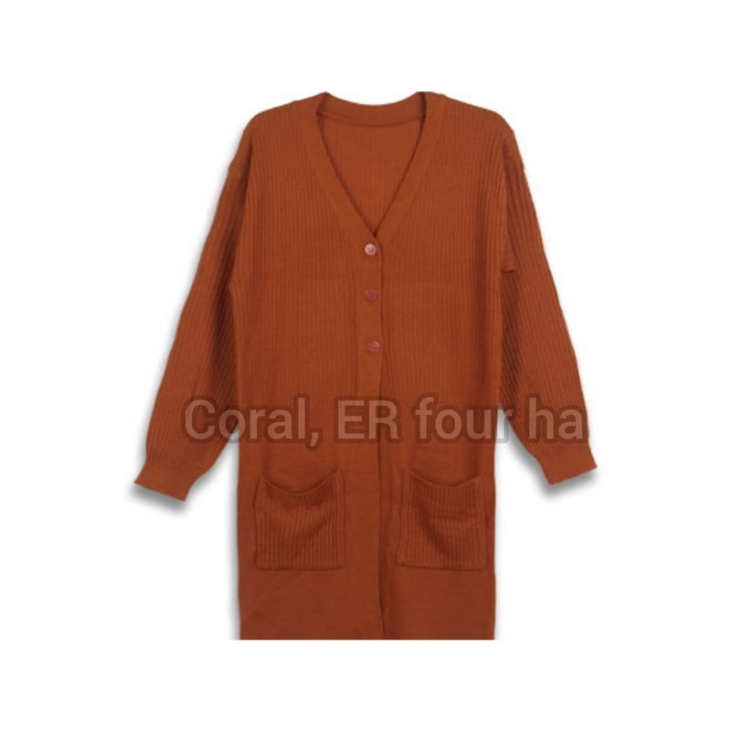 Cardigan LONG KANCING 3 l Cardigan Rajut l Sweater Rajut l Pakaian Rajut Wanita l Rajut Keren Murah