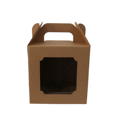 

KARDUS JINJING HAMPERS BOX PACKAGING DUS TENTENG GIFTBOX COKLAT POLOS PLUS MIKA 14x14x14 cm (5 PCS)