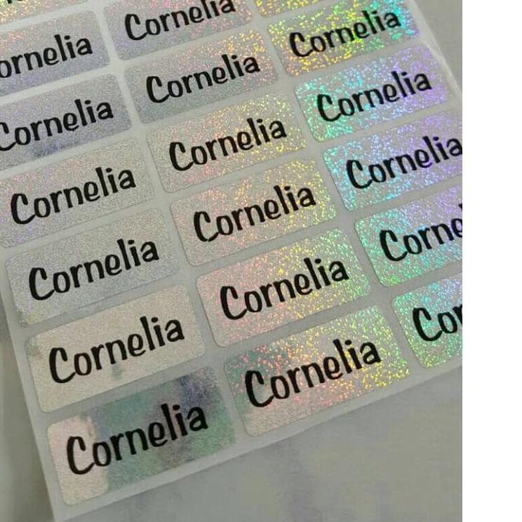 

HOT Product LABEL NAMA STICKER NAME ANTI AIR WATERPROOF SILVER GLITTER ✈