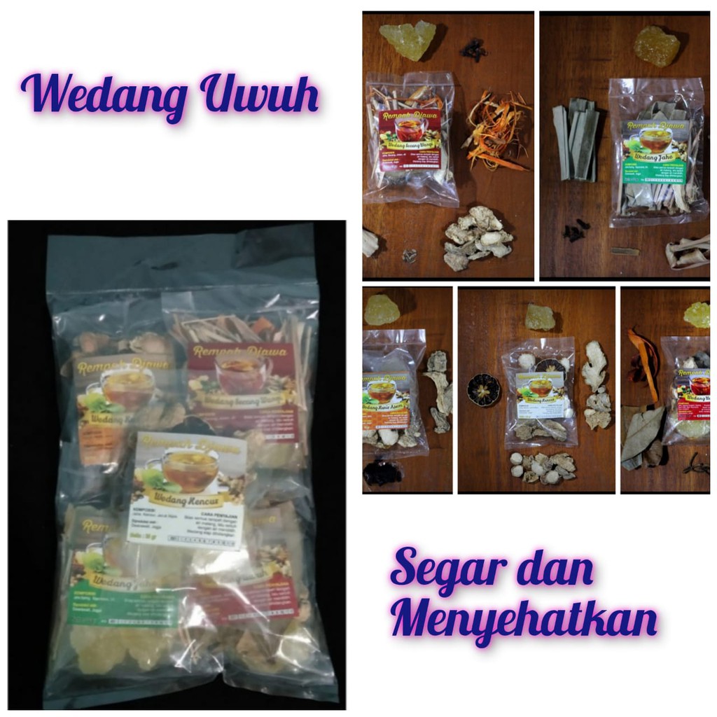 

Paket 5 Varian Wedang (Wedang Uwuh, Wedang Jahe, Wedang Kunir Asem, Wedang Kencur dan Wedang Secang)