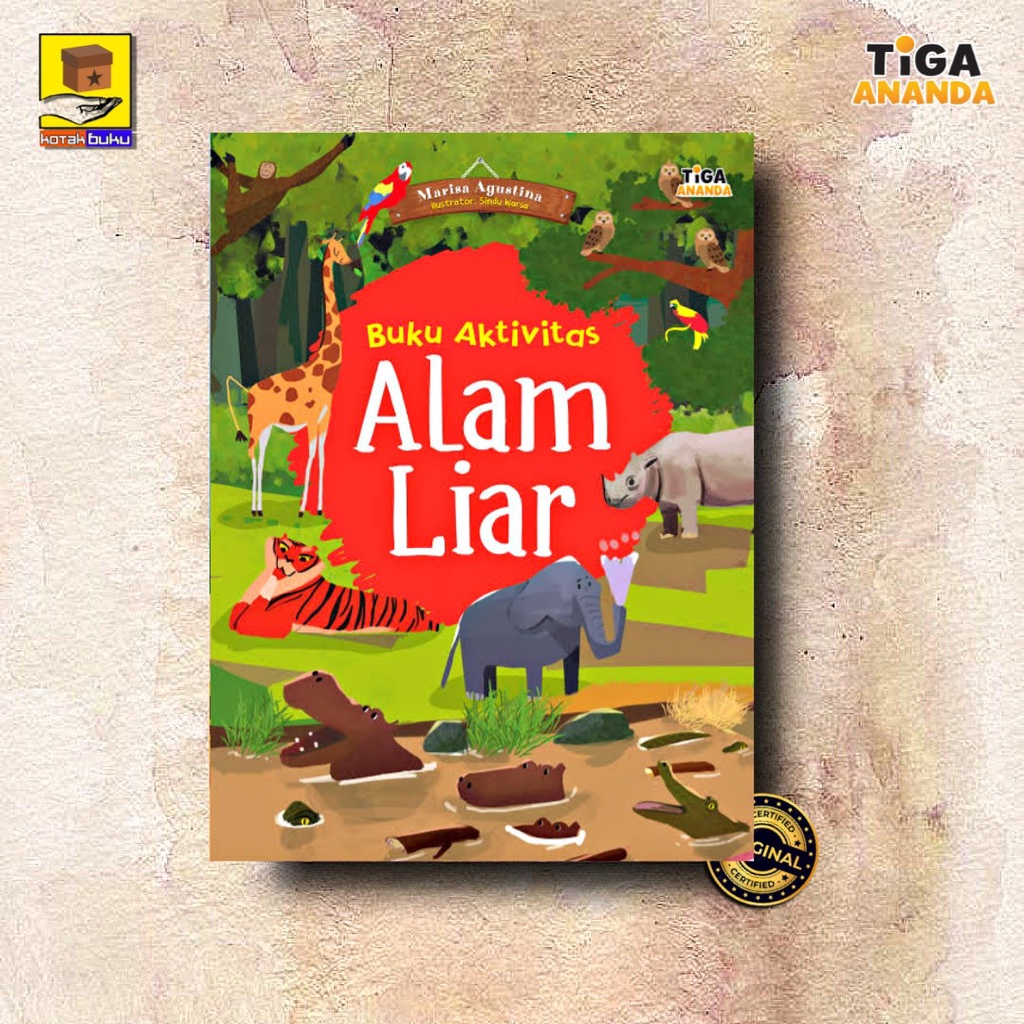 Buku Aktivitas Anak / Buku Aktivitas Alam Liar / Buku Cerita Anak / Buku Anak / Buku Anak TK PAUD
