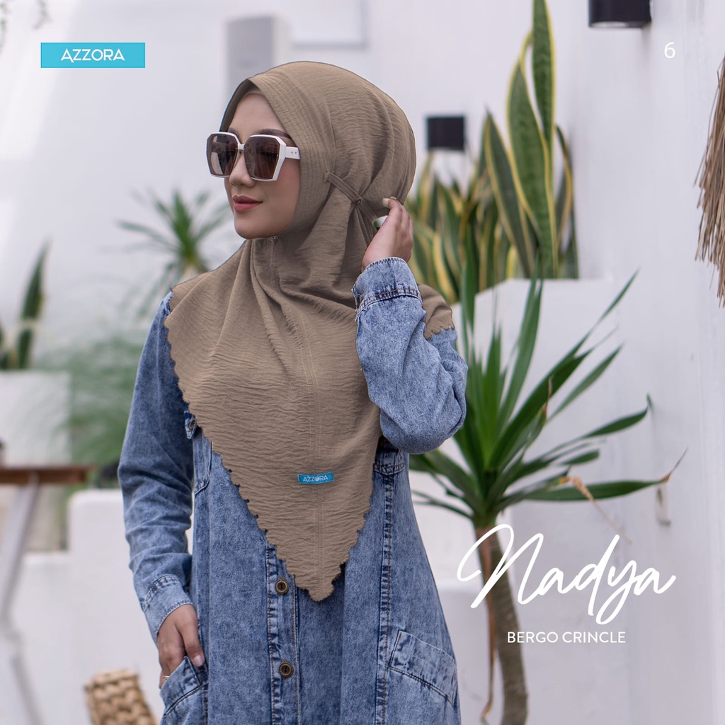 Jilbab Instan Bergo Nadya Nadia Ori Azzora-MOCCA