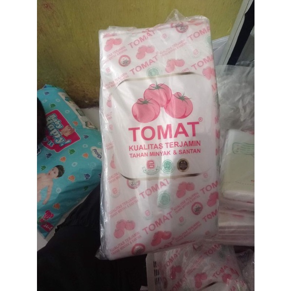 Kantong Plastik Kiloan Bening Merk Tomat Ukuran 25x45 (Tiga Kilo) 3KG Isi 4 Pack