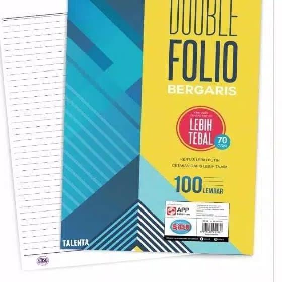 

➾ Kertas Double Folio Bergaris Sinar Dunia 100 Lembar Ω