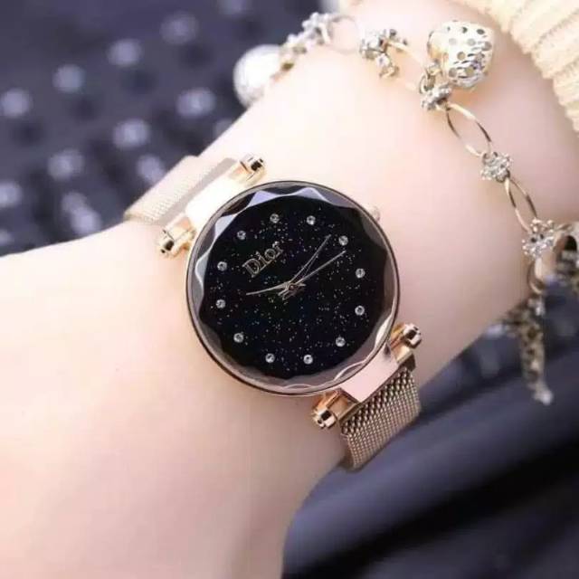 JAM TANGAN WANITA JAM MAGNET RANTAI ANALOG