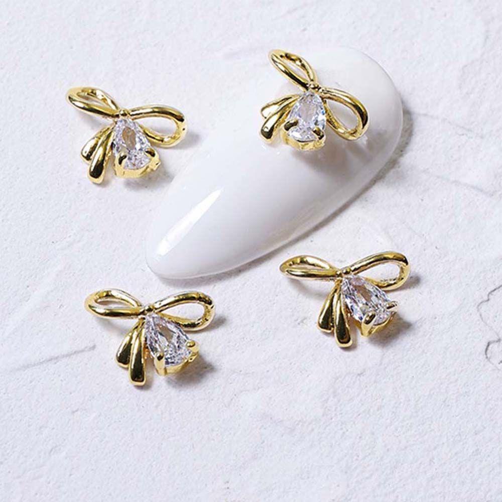 AUGUSTINA Agustin 3D Dekorasi Kuku Mewah Manicure Nail Drills Zirkon Kristal Nail Charms