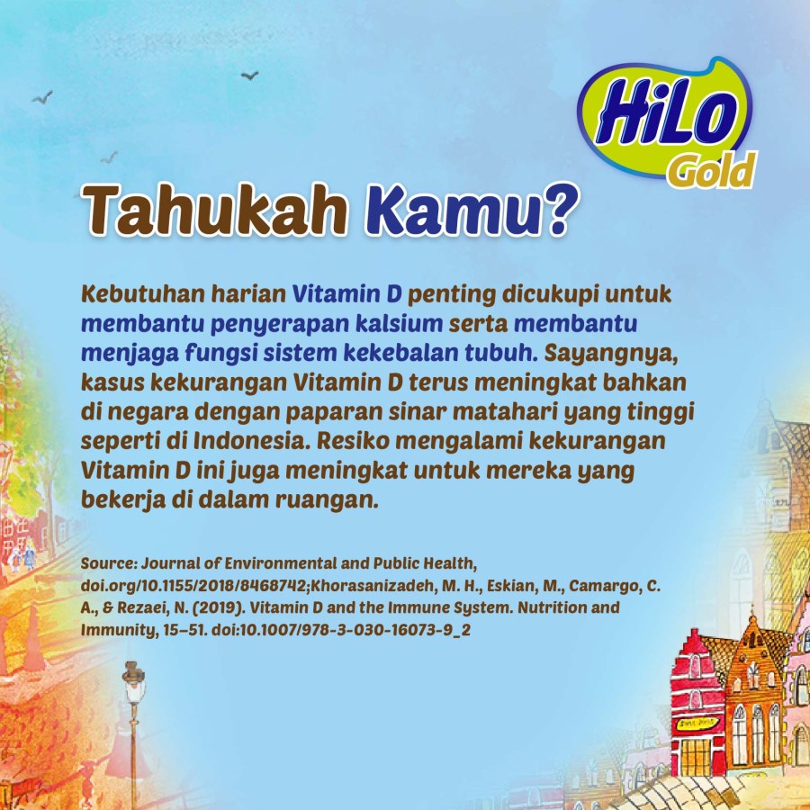 HiLo Gold Susu Tinggi Kalsium Vanilla 500 gram