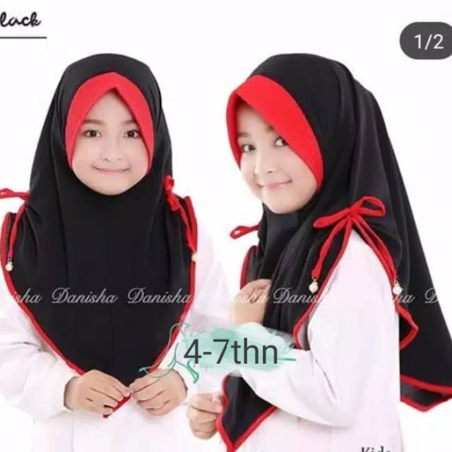 jilbab  hijab anak paud tali samping