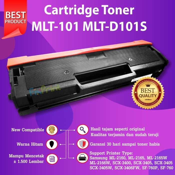 Cartridge Toner Compatible MLT-101 D101 MLT101 Printer Samsung ML-2160 2165 2165W SCX-3405W SF-760P