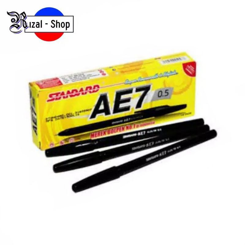 

Pulpen / Bolpen Standard AE7 Hitam Ecer