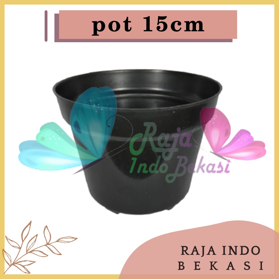 Pot Bunga 15 Hitam Toko Pot Tanaman Hias Grosir Murah Pot Plastik 15 Cm Polos Hitam