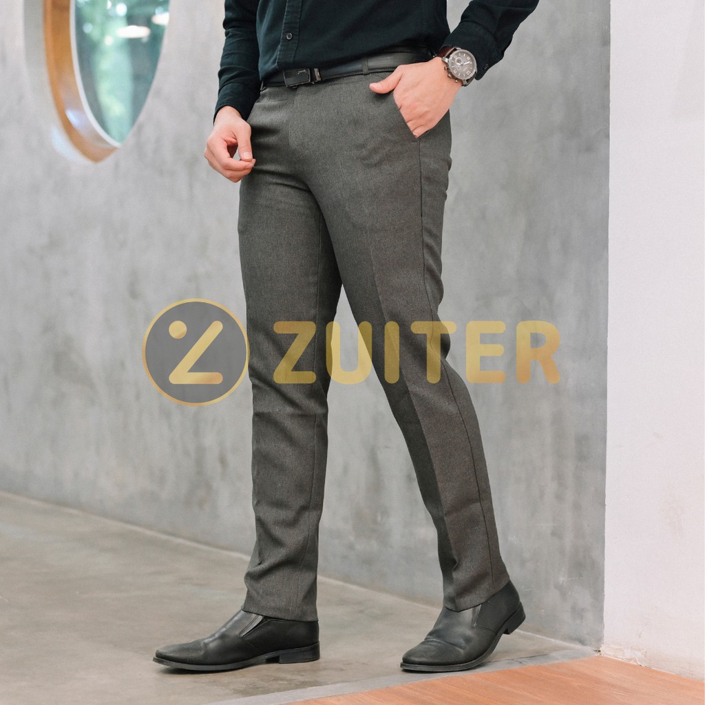 ZUITER - Slimfit Formal Pants | Celana bahan kerja formal kantor slimfit pria (4 Warna)