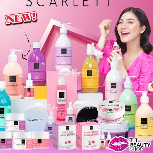 TRXd2D7p--SCARLETT Shower Scrub | Body Lotion | Serum | Toner | Essence | SCARLET SERIES By Felicya Angelista | TnT Beauty Shop