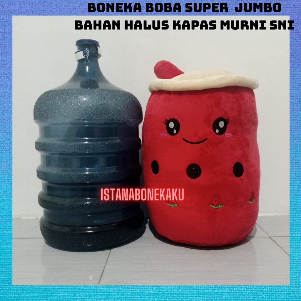 Boneka Boba Jumbo Besar Bahan Lembut Padat Berisi Kapas SNI Lampu LED Cantik Berkualitas