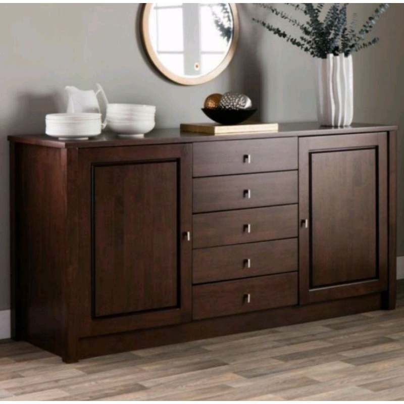 BUFET TV MINIMALIS KAYU JATI | LEMARI BUFET TV FURNITURE JATI | BUFET MINIMALIS MEUBEL JATI MURAH JE