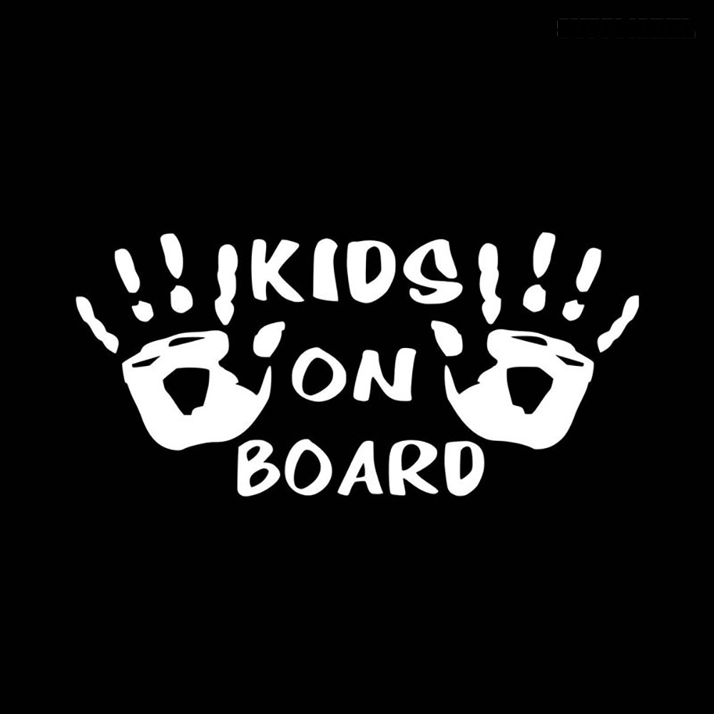 Stiker Reflektif Motif Tulisan Kids on Board Untuk Dekorasi Mobil