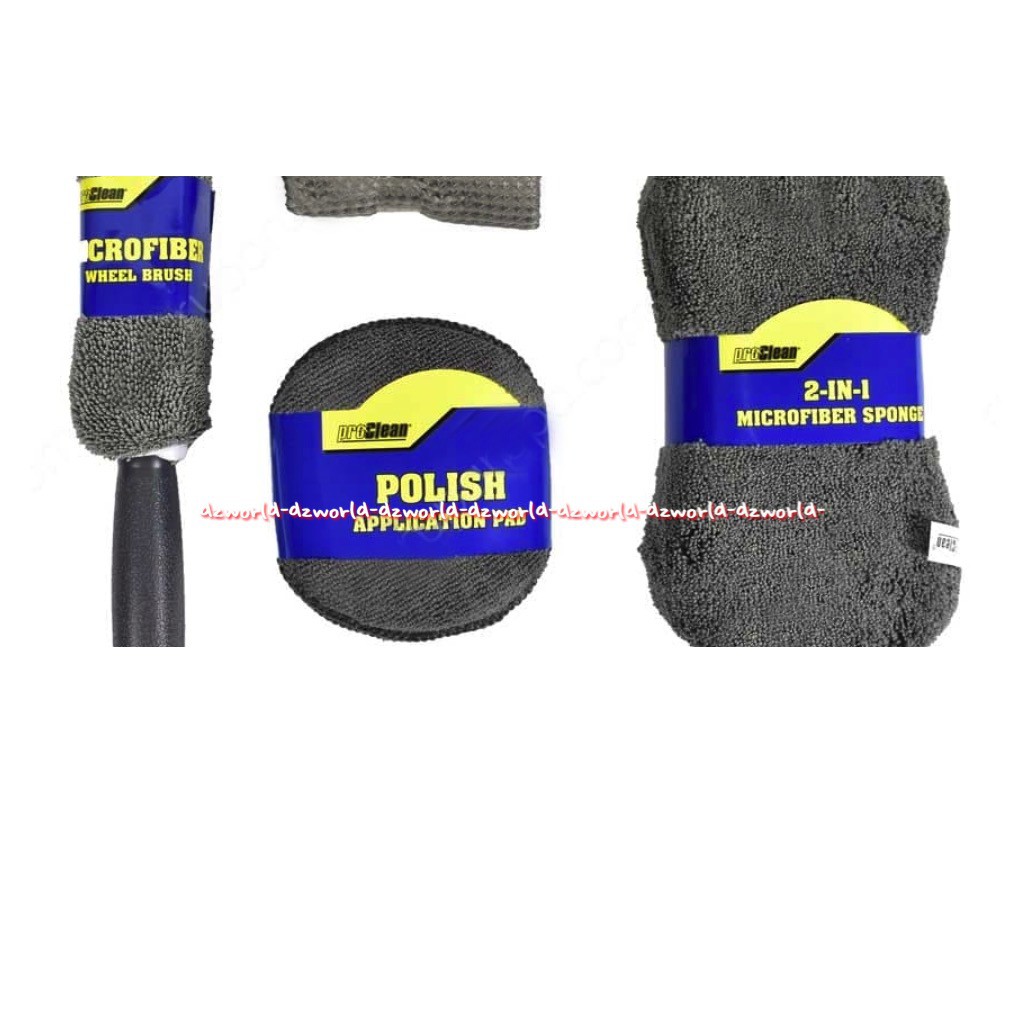 Proclean Set Spons Pembersih 6pcs Alat Spons Pembersih Mobil Grey Abu Proclean 4in1 Microfiber Sport Foam Busa Untuk Membersihkan Mencuci Mobil Sponge Spon Grey Abu Abu Pro Clean