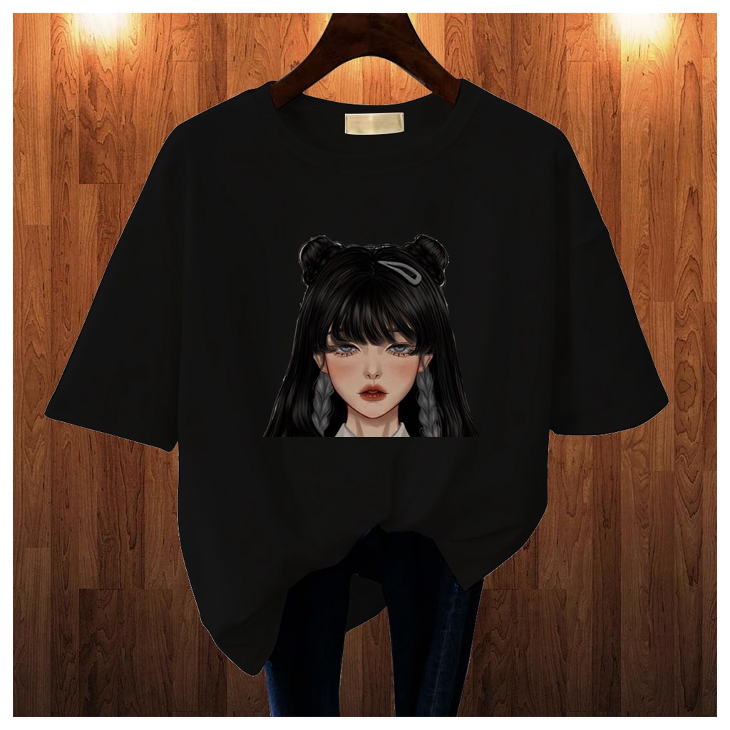 CALVIERO SHOP - BAJU KAOS ATASAN WANITA GIRLS MAD PRINT