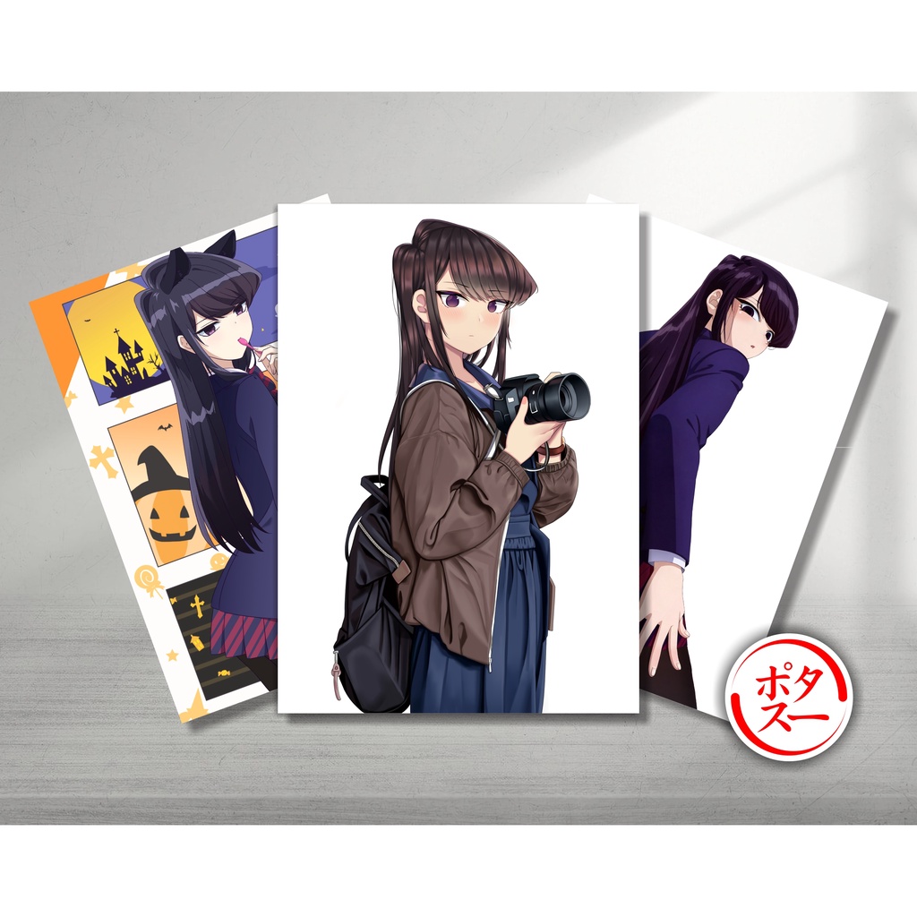 Koleksi Poster A4 Anime  Komi-san wa Comyushou desu - Paripi Koumei - Kawaii Dake ja Nai Shikimori-san - Spy X Family - Anya