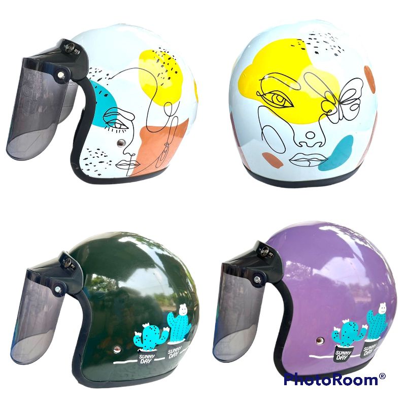 Helm BOGO motif terbaru EISTETIC HRK FULLLEHER sudah berSNI