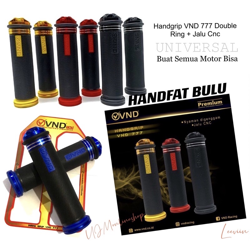 Handgrip Motor Handfat VND Premium Double Ring + Jalu Univesal Semua Bisa