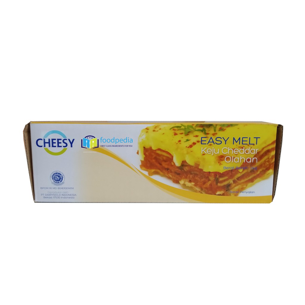 CHEESY KEJU EASY MELT 2 KG - KEJU QUICK MELT - CHEDDAR CHEESE BLOK