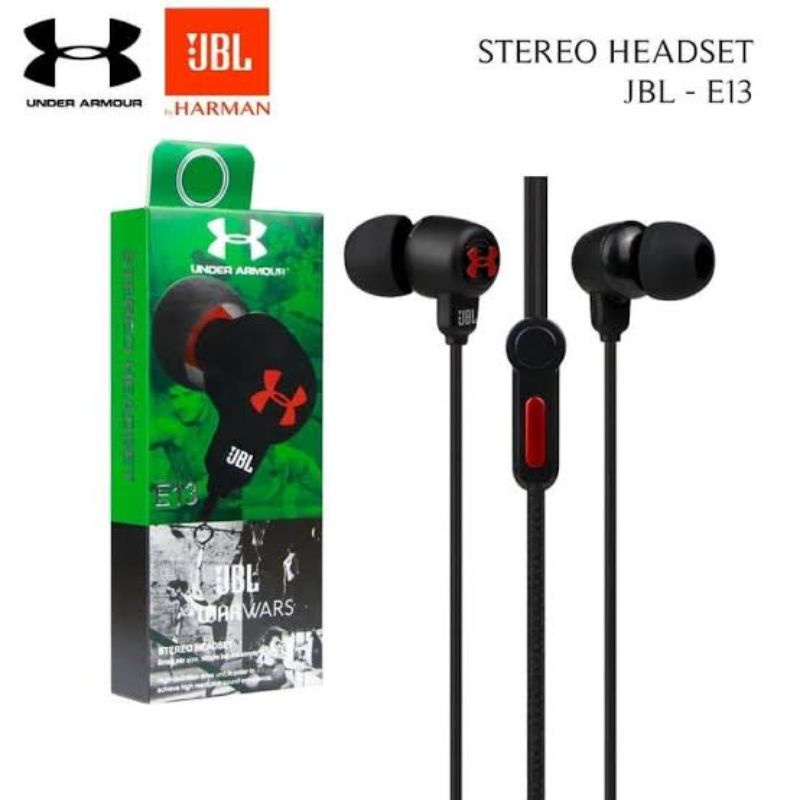 HF Headset Handsfree JBL E-13 Stereo Hi-Res Super Bass With Mic