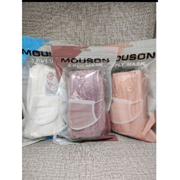 MASKER 3PLY MOUSON ISI 50LEMBAR