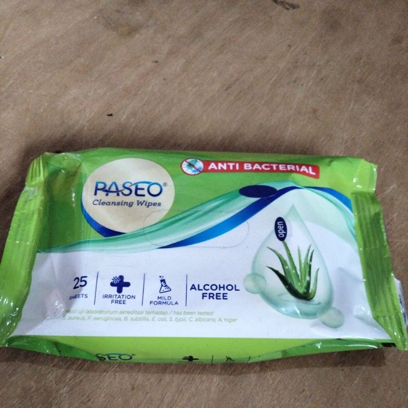 Paseo Cleansing Wipes 25 sheets.