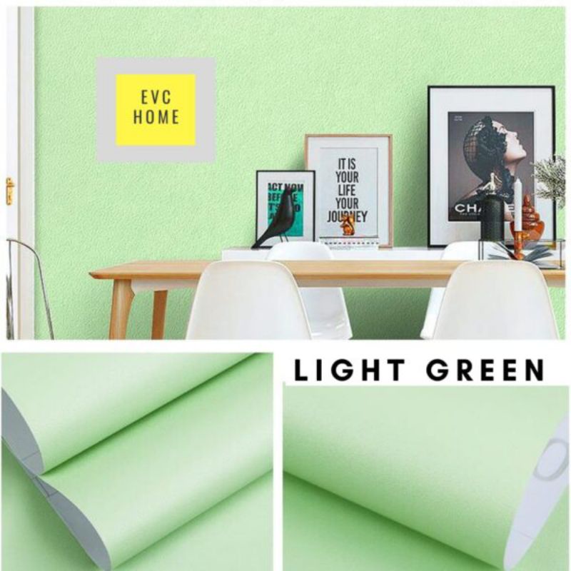 Wallpaper Sticker Dinding Motif Polos Warna Hijau Muda Wallpaper Sticker Dinding Motif Polos Warna H