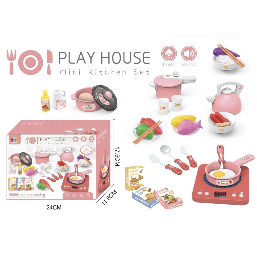 Mainan Masak Masakan Play House Mini Kitchen Set Alat Masak Mainan