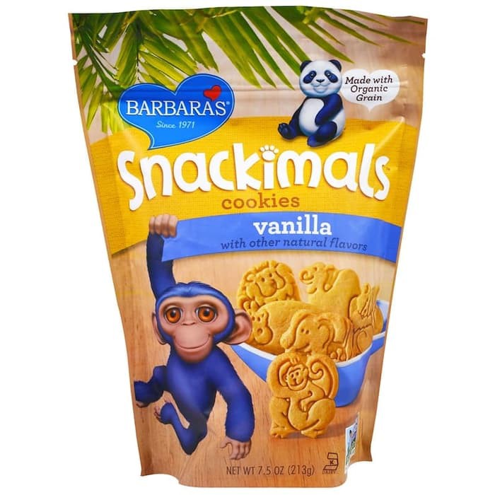 

Barbara's Bakery Snackimals Animal Cookies Vanilla 213 g/Cemilan Diet