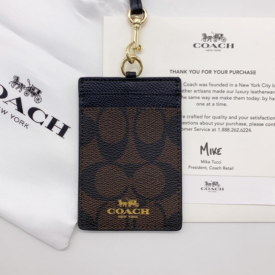 

Update Original COACH lanyard Kartu kerja Pemegang kartu id DIY klasik Name tag holder Four color