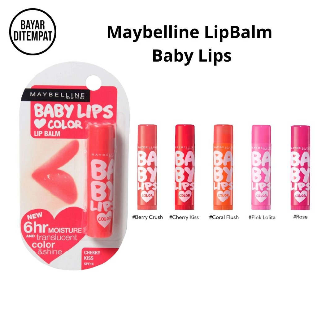 Yangma Maybelline Baby Lips Love Color Lip Balm Sehat Melembabkan Bibir Kering Glossy Cherry Kiss