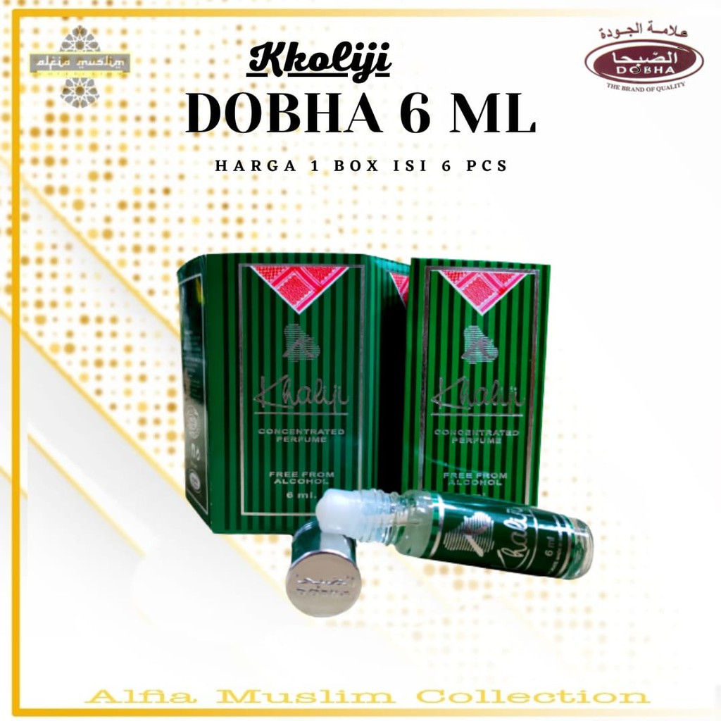 Parfum Dobha Kholiji 6 Ml 1 Bok Isi 6 Pcs