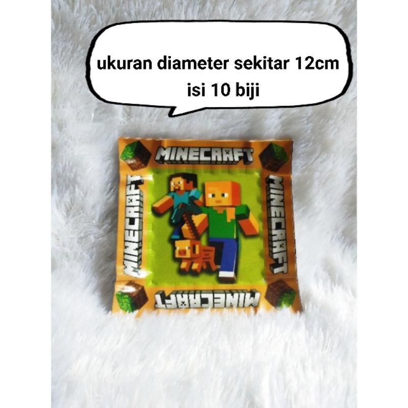 piring kertas kue cake ulang tahun happy birthday hbd ultah karakter mine craft minecraft