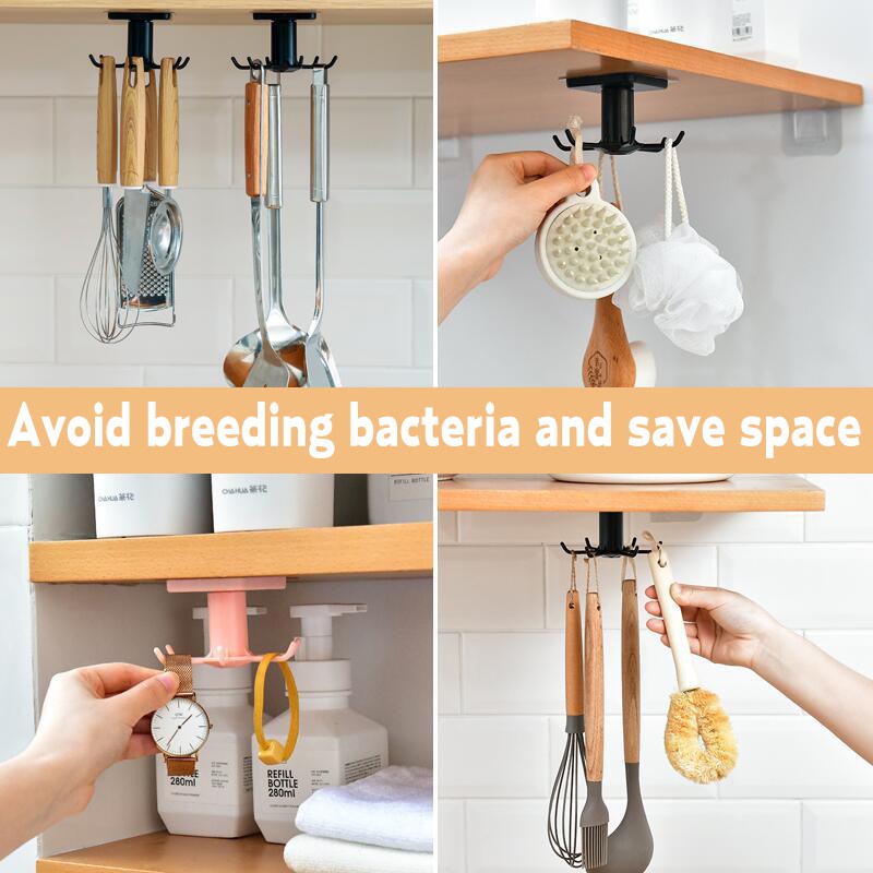 1 Pc Rak Penyimpanan Multifungsi Bahan Plastik Abs Untuk Kamar Mandi